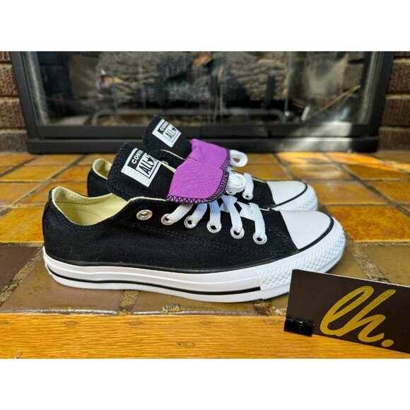 Women’s 7 Converse Chuck Taylor All Star Low Double Tongue Shoes 530236f - Picture 1 of 9